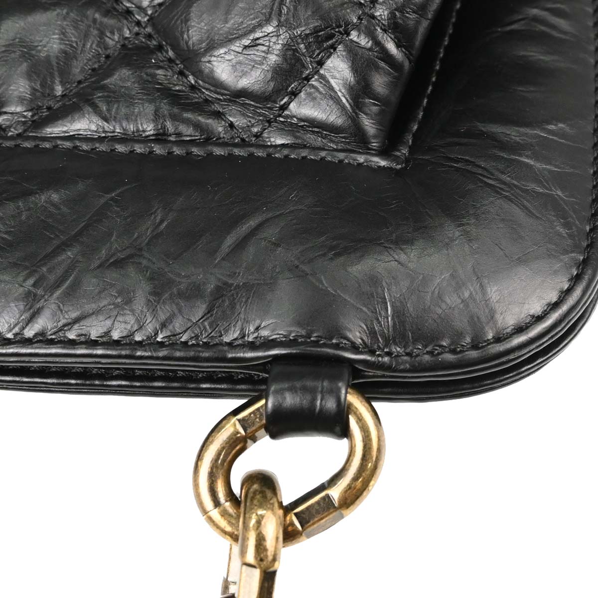 Chanel 2017 Black Calfskin Frame Bag Handbag