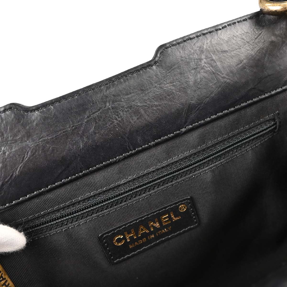 Chanel 2017 Black Calfskin Frame Bag Handbag