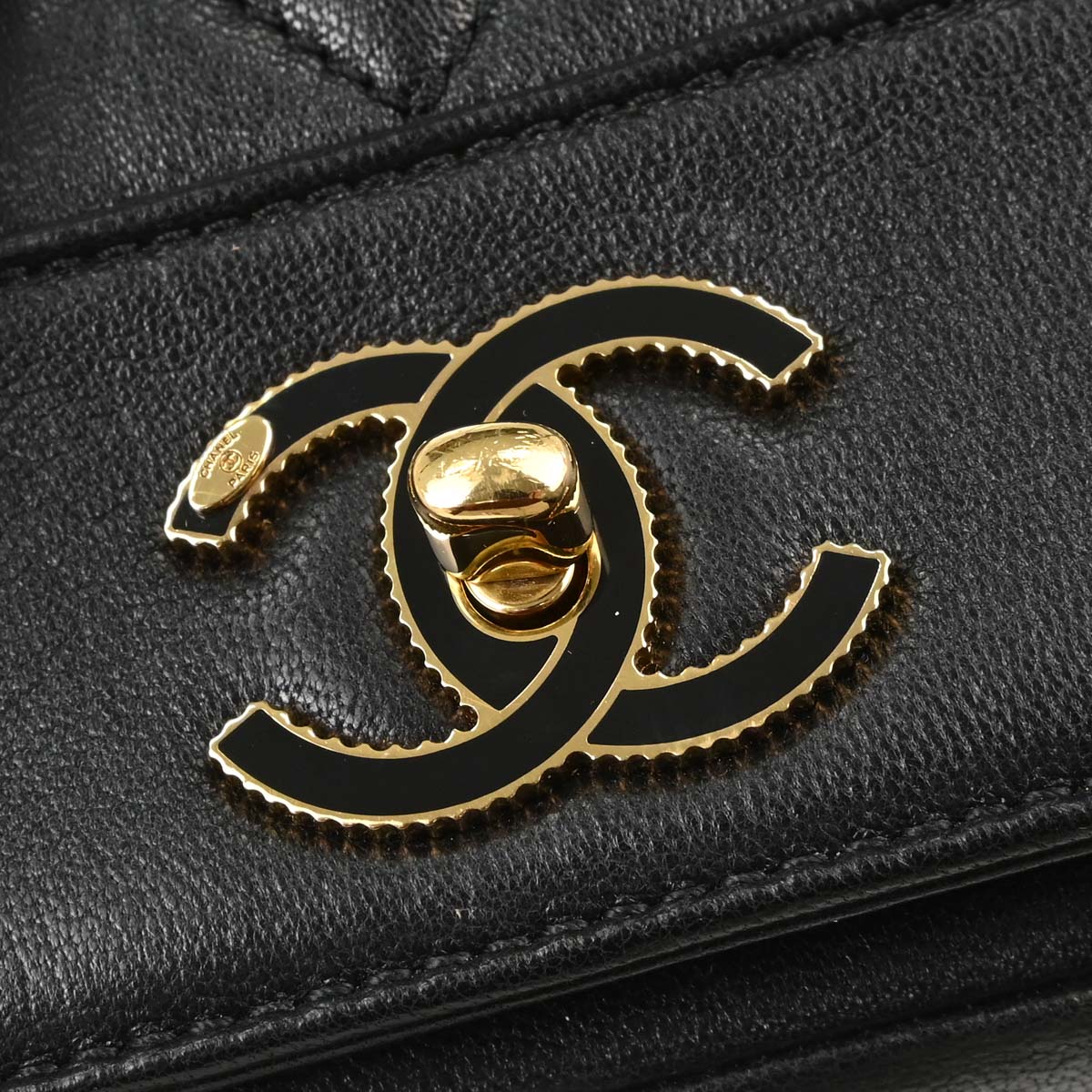 Chanel 2015-2016 Black Calfskin Shoulder Bag