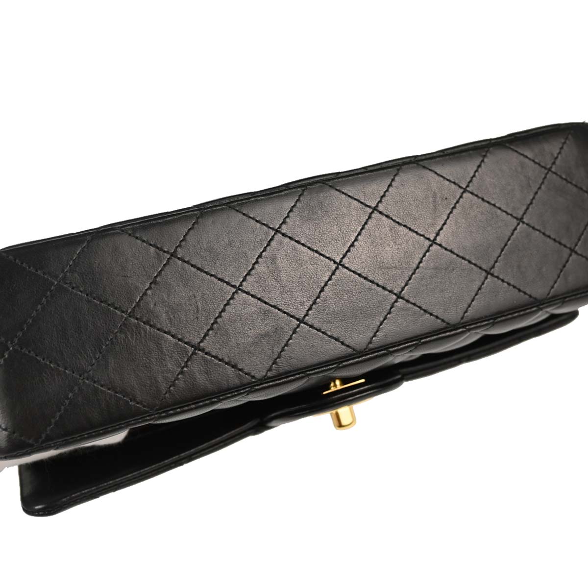 Chanel Black Lambskin Medium Classic Double Flap Shoulder Bag