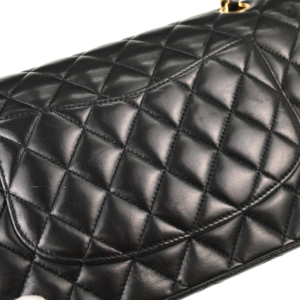 Chanel Black Lambskin Medium Classic Double Flap Shoulder Bag