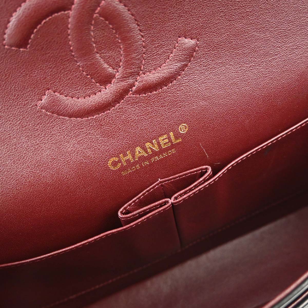 Chanel Black Lambskin Medium Classic Double Flap Shoulder Bag