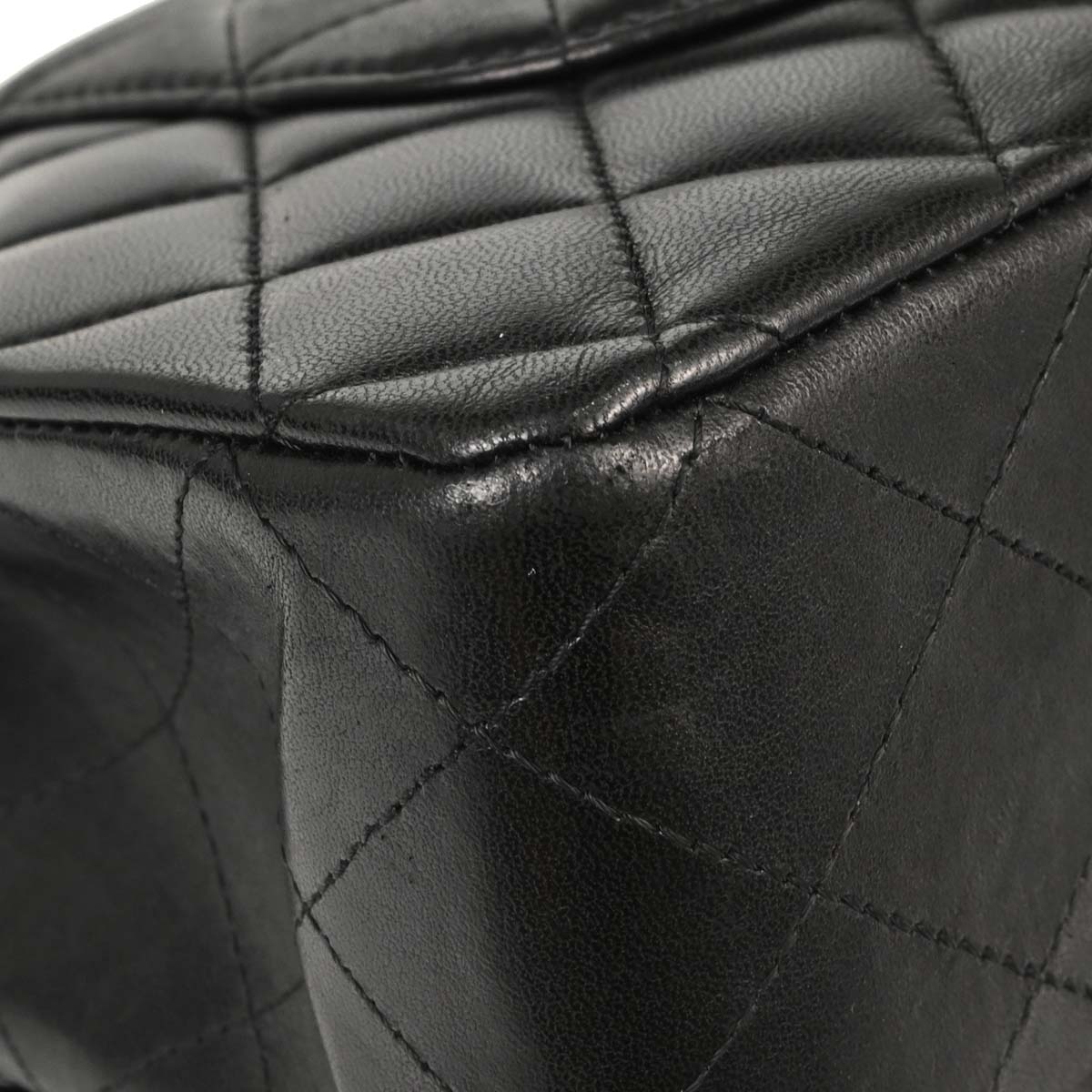 Chanel 2011 Black Lambskin Medium Classic Double Flap Shoulder Bag