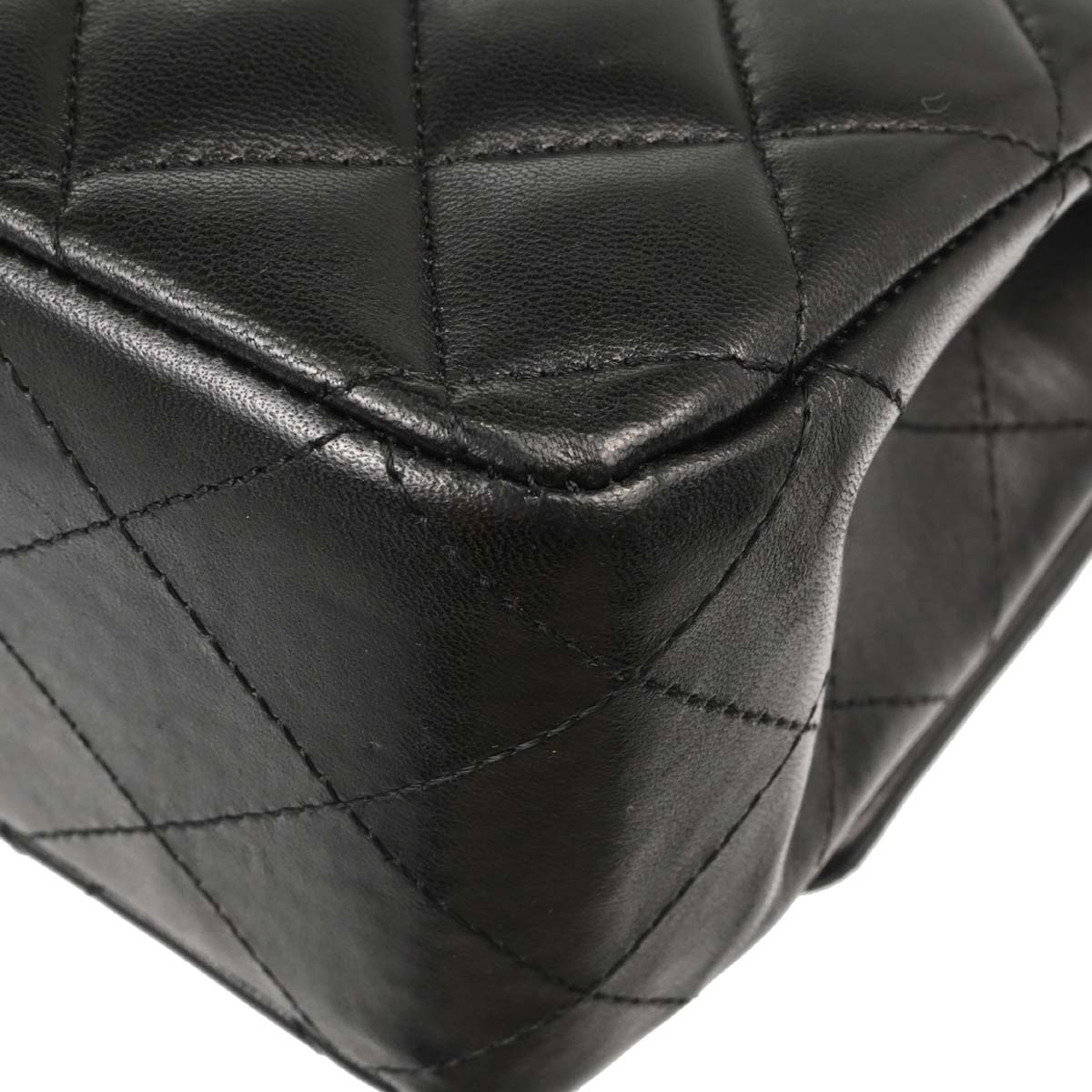 Chanel 2011 Black Lambskin Medium Classic Double Flap Shoulder Bag