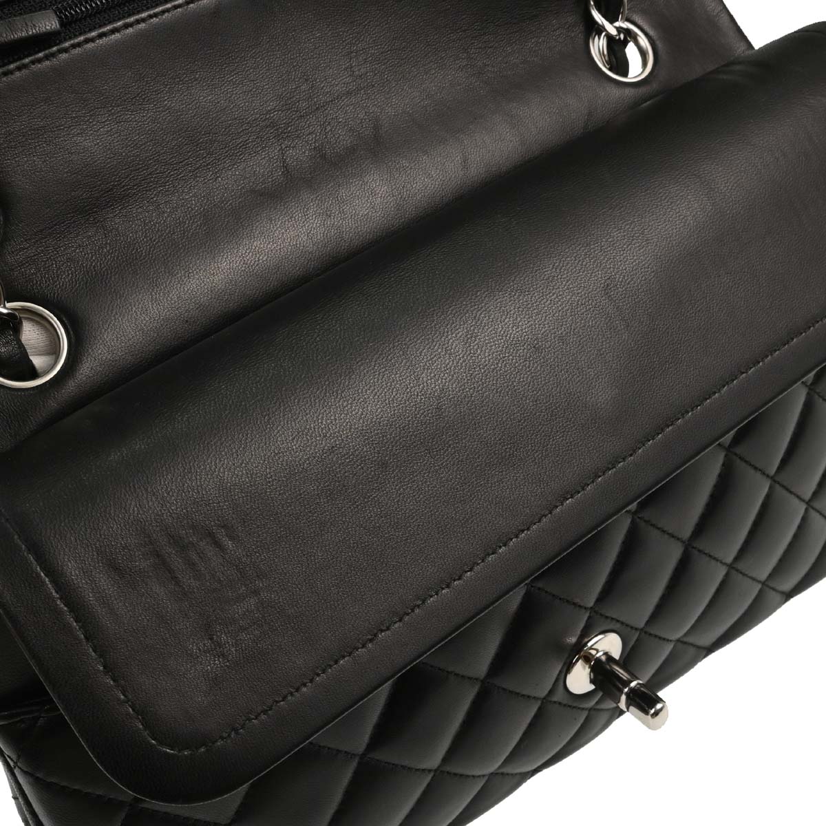 Chanel 2011 Black Lambskin Medium Classic Double Flap Shoulder Bag