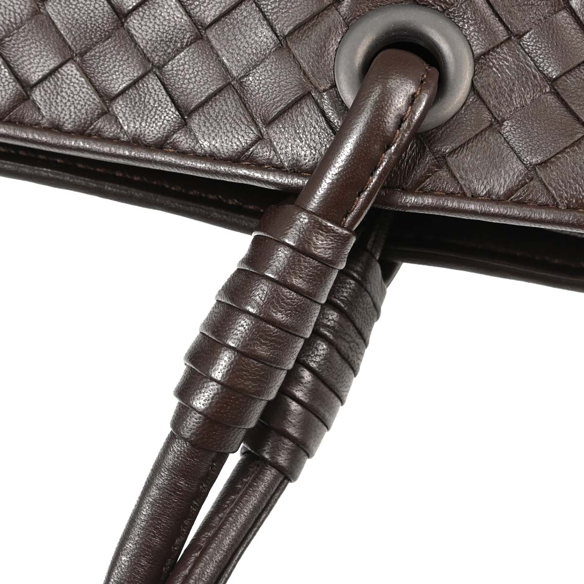Bottega Veneta Brown Lambskin Intrecciato Tote Handbag