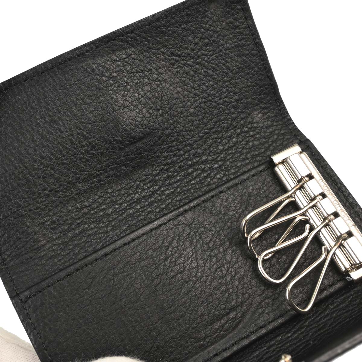 Louis Vuitton Black Mahina Multicles 4 Key Case M64054 Small Good