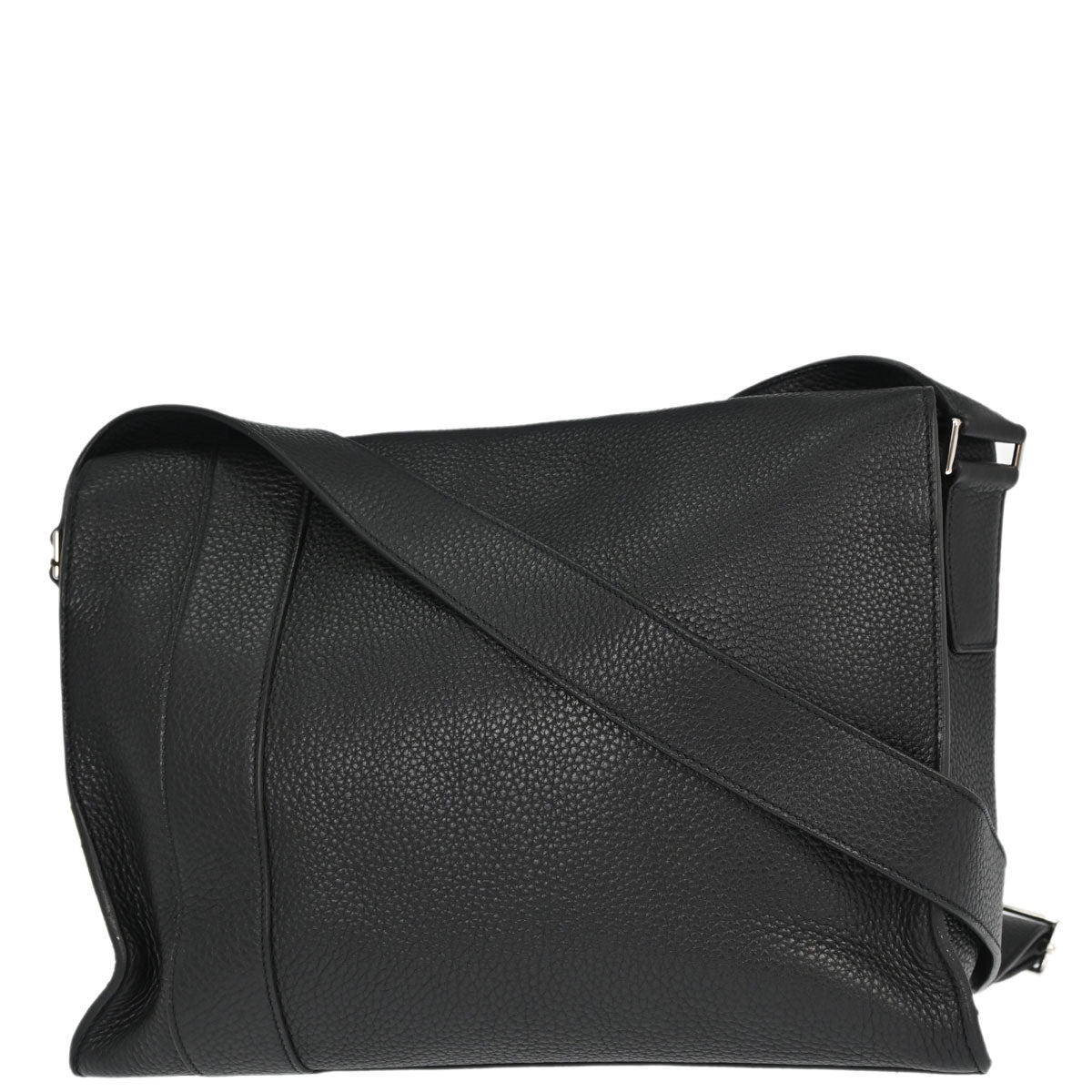 Hermes Black Taurillon Clemence Alfred 35 Messenger Shoulder Bag
