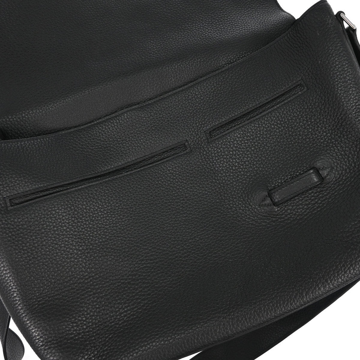 Hermes Black Taurillon Clemence Alfred 35 Messenger Shoulder Bag