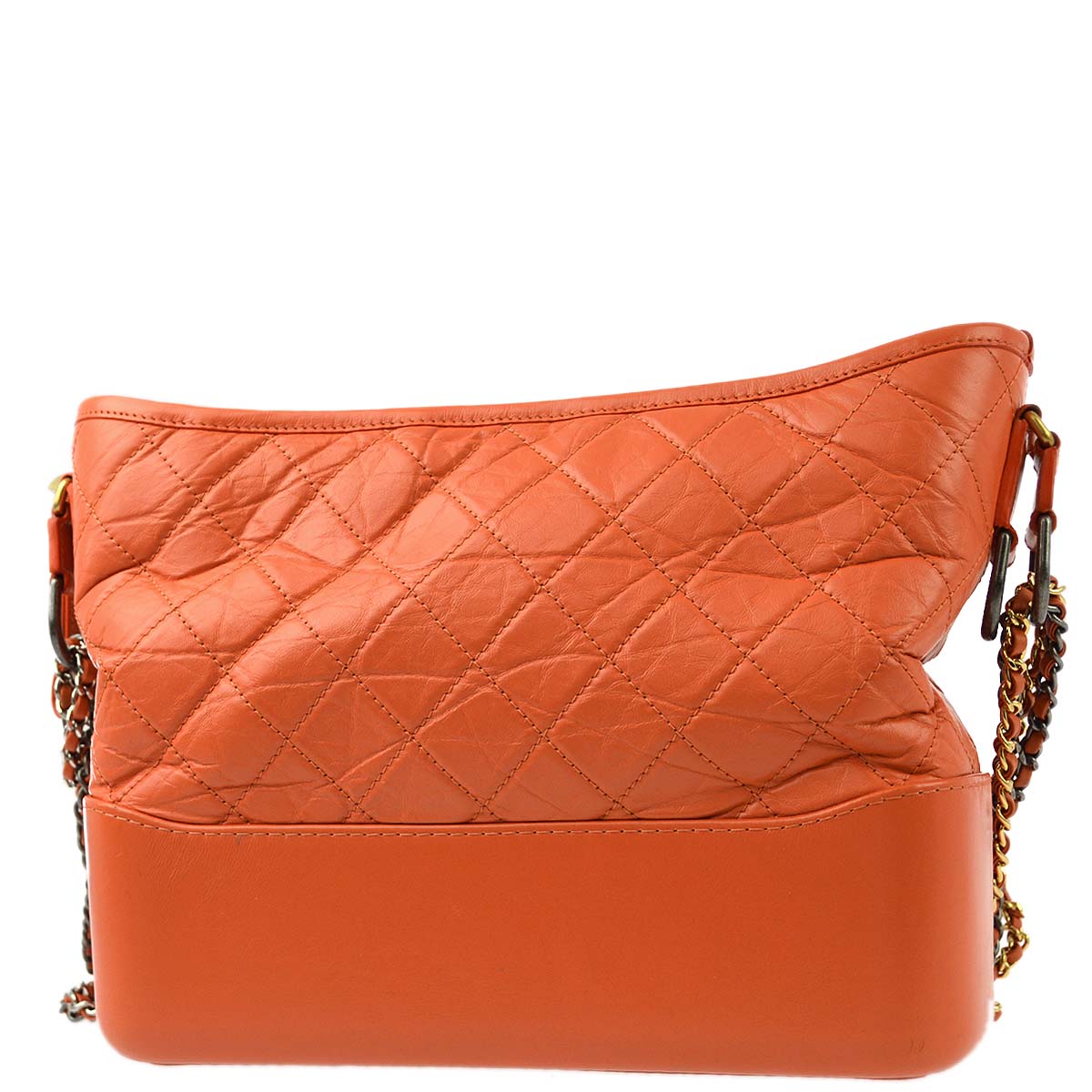 Chanel 2018-2019 Orange Calfskin Gabrielle Shoulder Bag