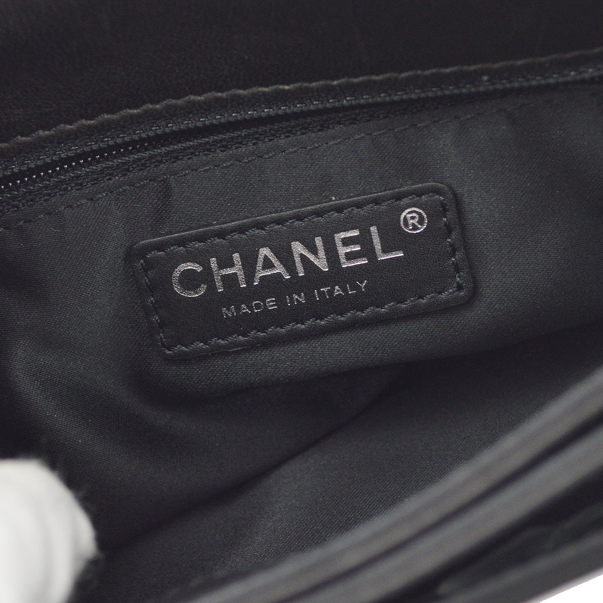 Chanel 2010-2011 Black Patent Leather Camelia Double Chain Shoulder Bag