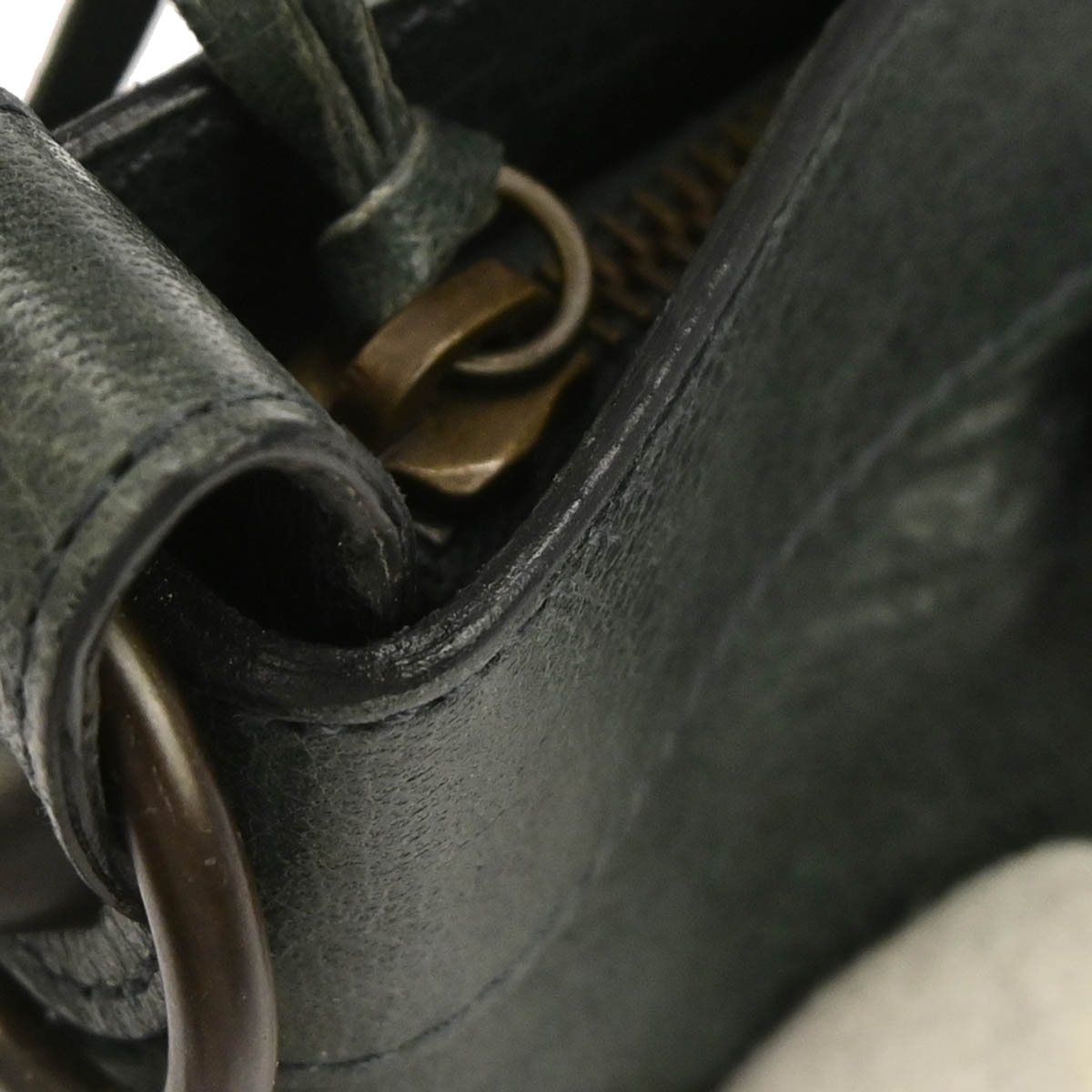 Balenciaga Dark Green Lambkin The First 2way Shoulder Handbag