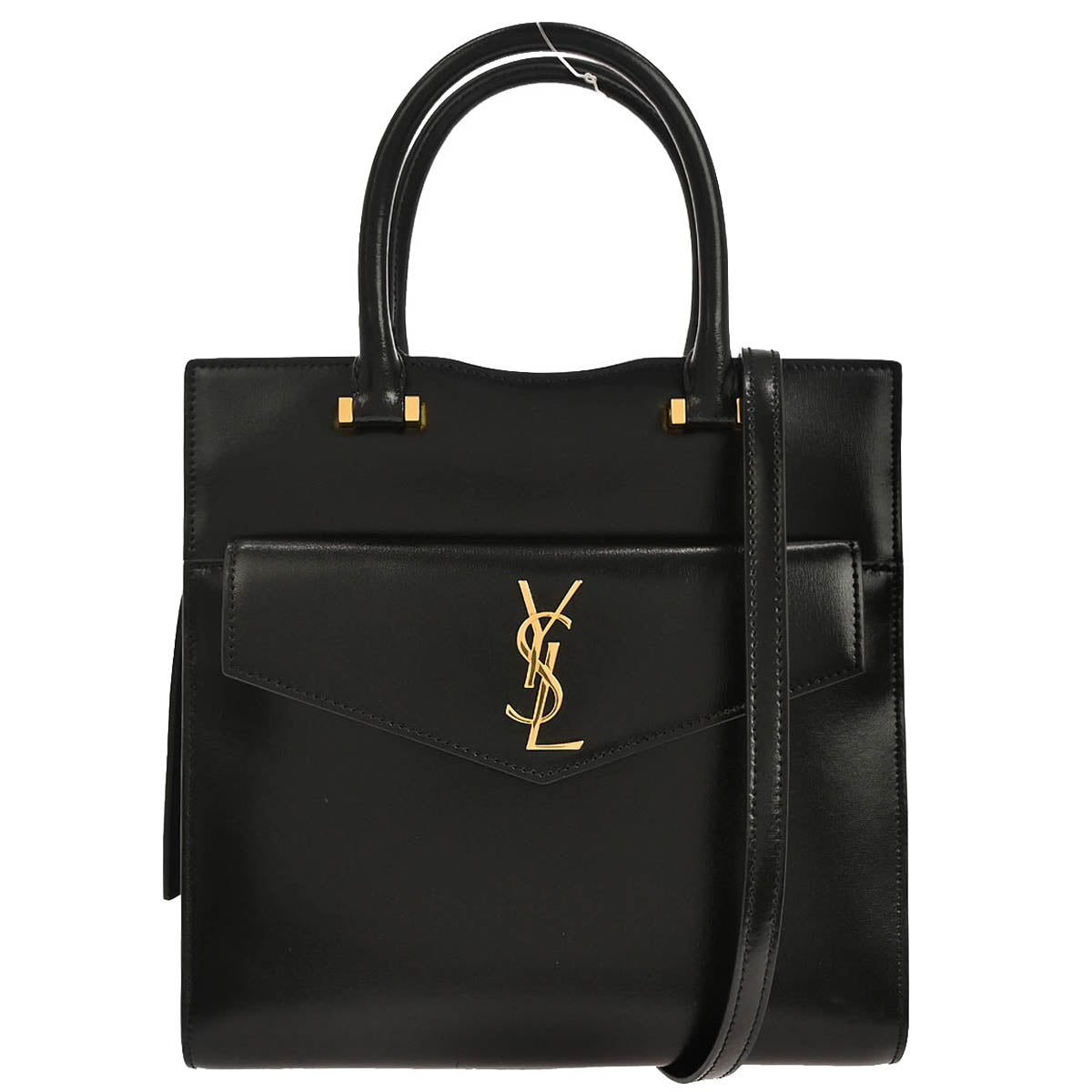 Saint Laurent Black Calfskin Uptown 2way Shoulder Handbag