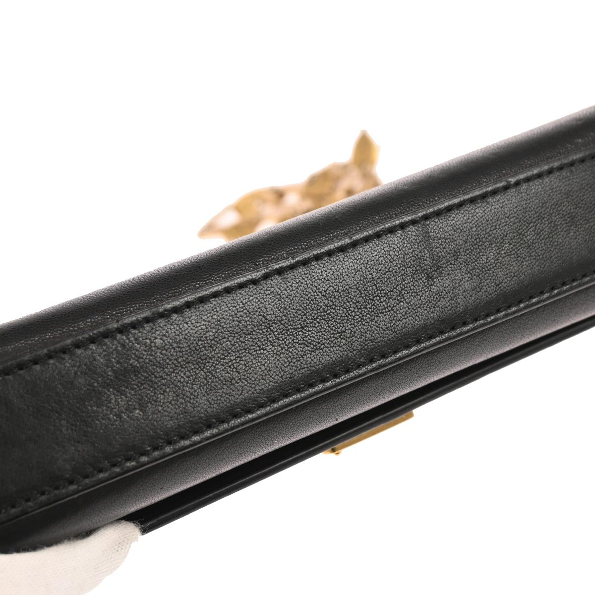 Saint Laurent Black Kate Heart Chain Shoulder Bag