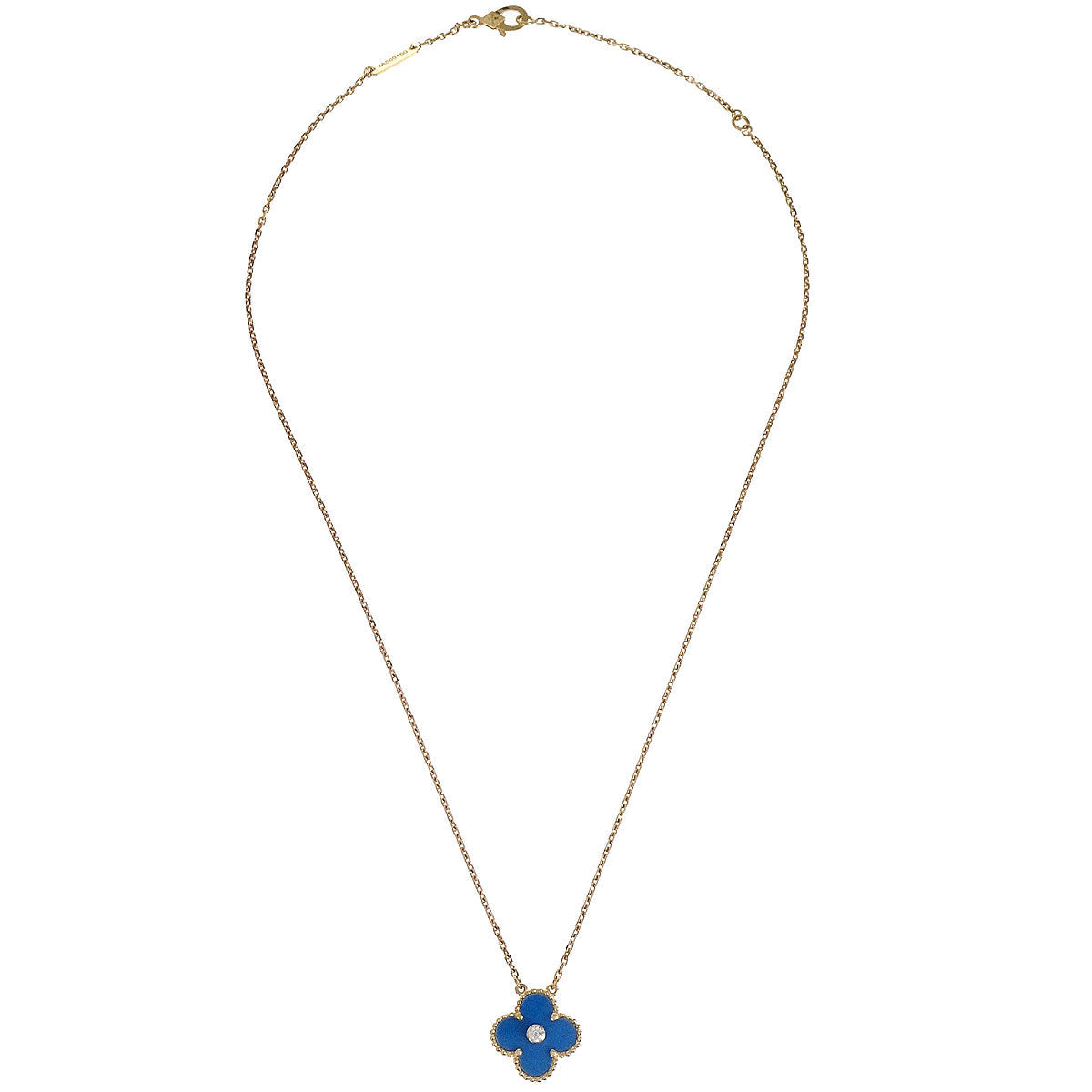 Van Cleef & Arpels Alhambra Pendant Necklace Sable Diamond Au750 Jewelry