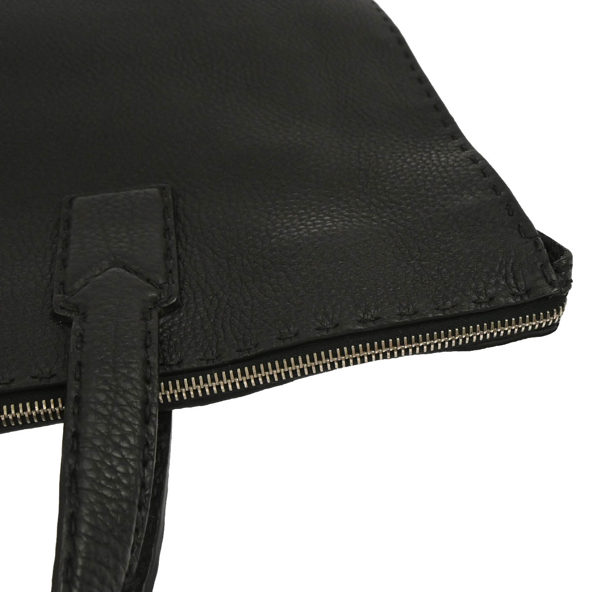 Fendi Black Leather Briefcase Handbag