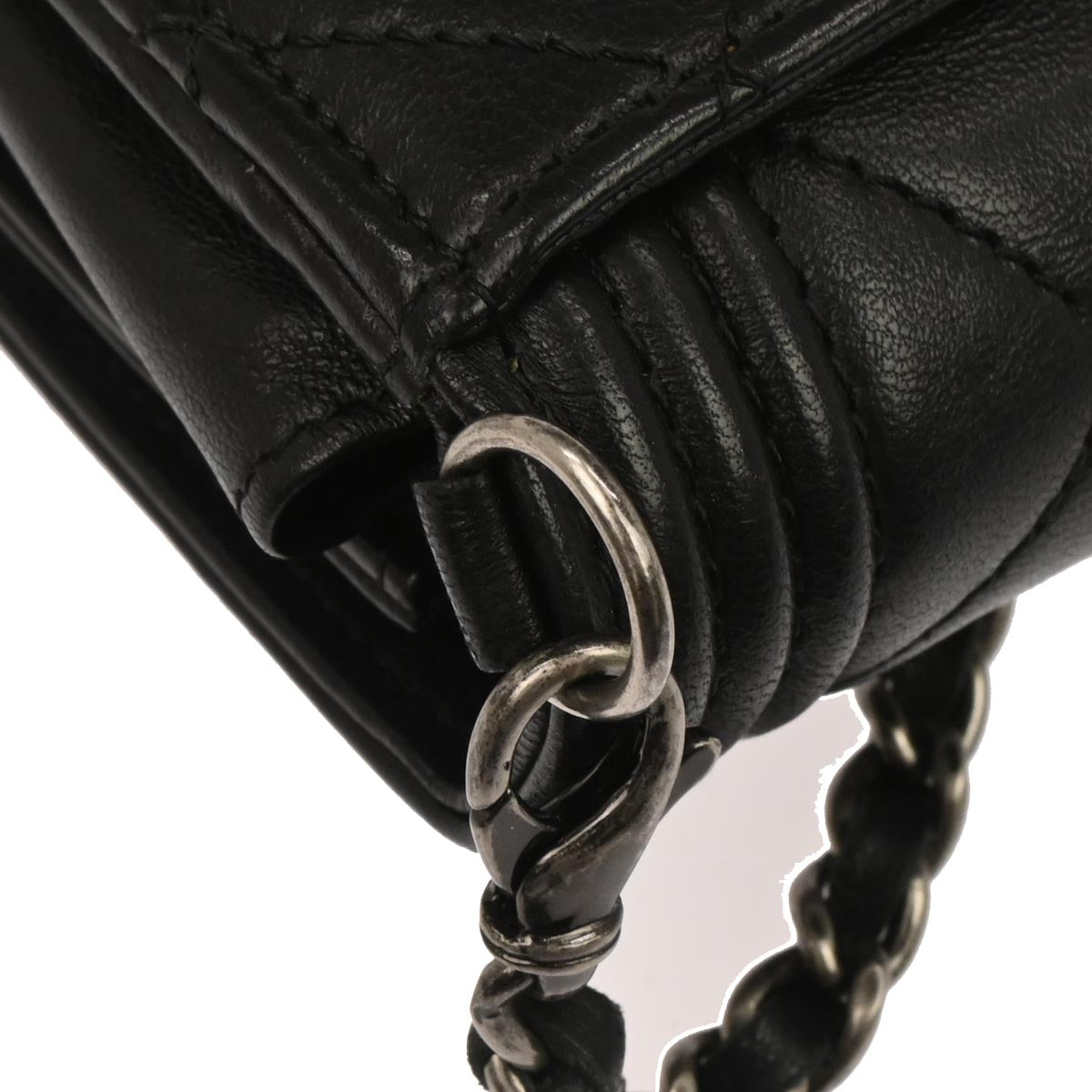 Boy Chanel 2014-2015 Black Lambskin Chain WOC Shoulder Bag