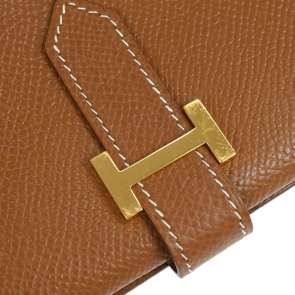 Hermes Gold Epsom Bearn Bifold Long Wallet