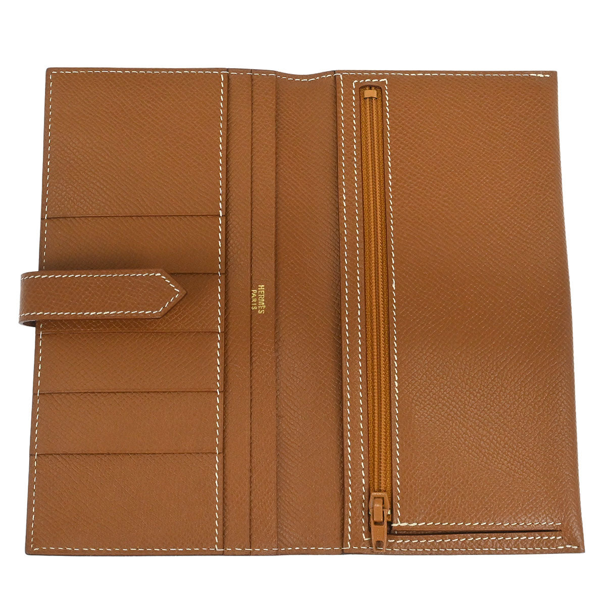 Hermes Gold Epsom Bearn Bifold Long Wallet