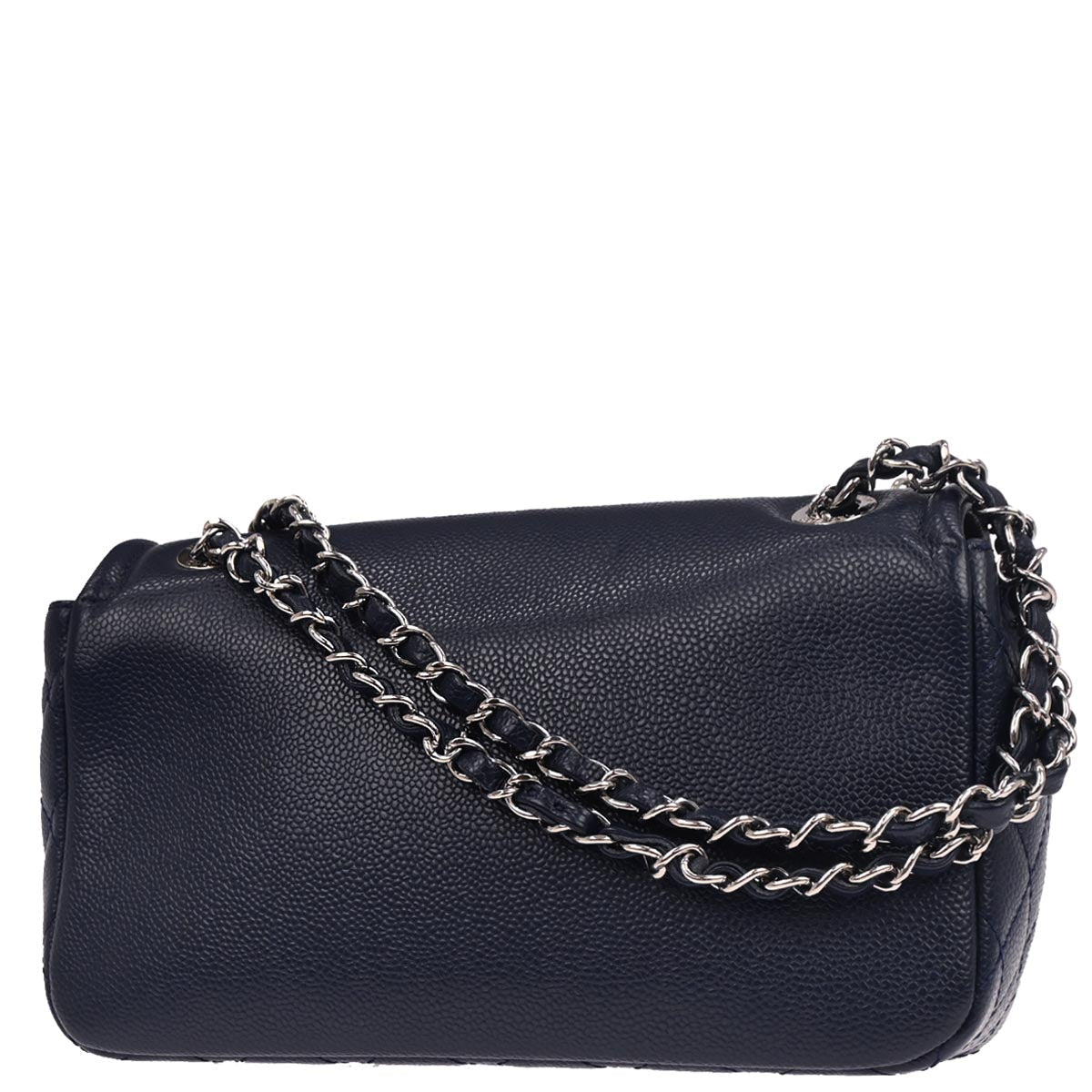 Chanel 2011 Navy Caviar Skin Timeless CC Flap Bag Shoulder Bag