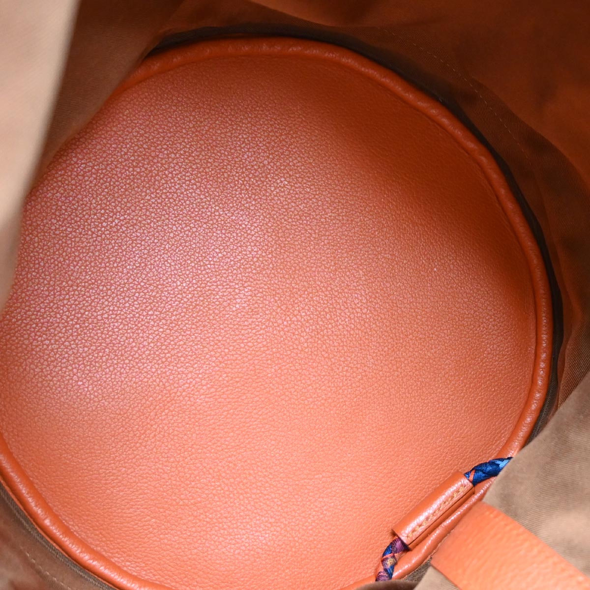 Hermes Blue Orange Evercolor Silk Sac Soie Cool 22 Shoulder Bag