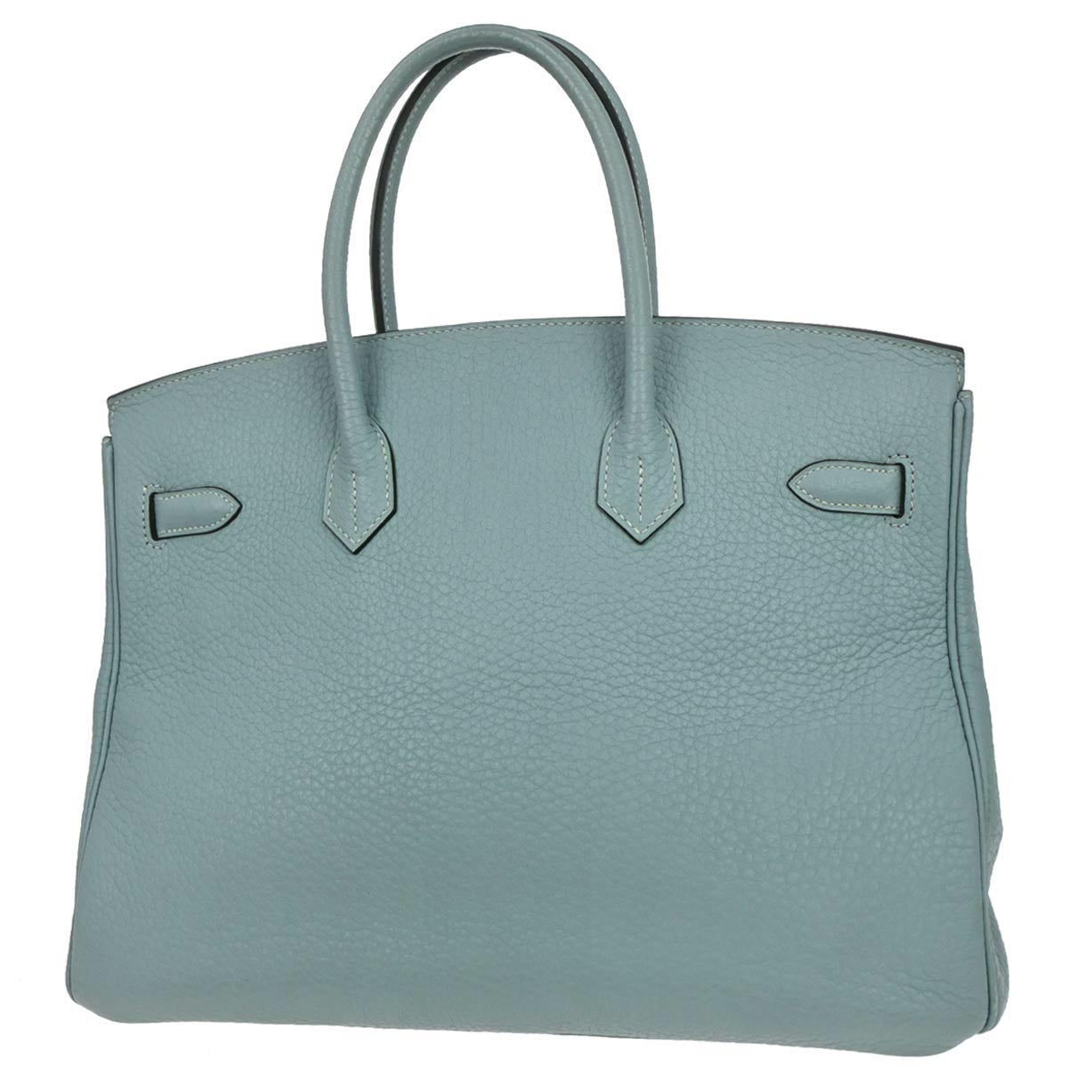 Hermes Ciel Taurillon Clemence Birkin 35 Handbag