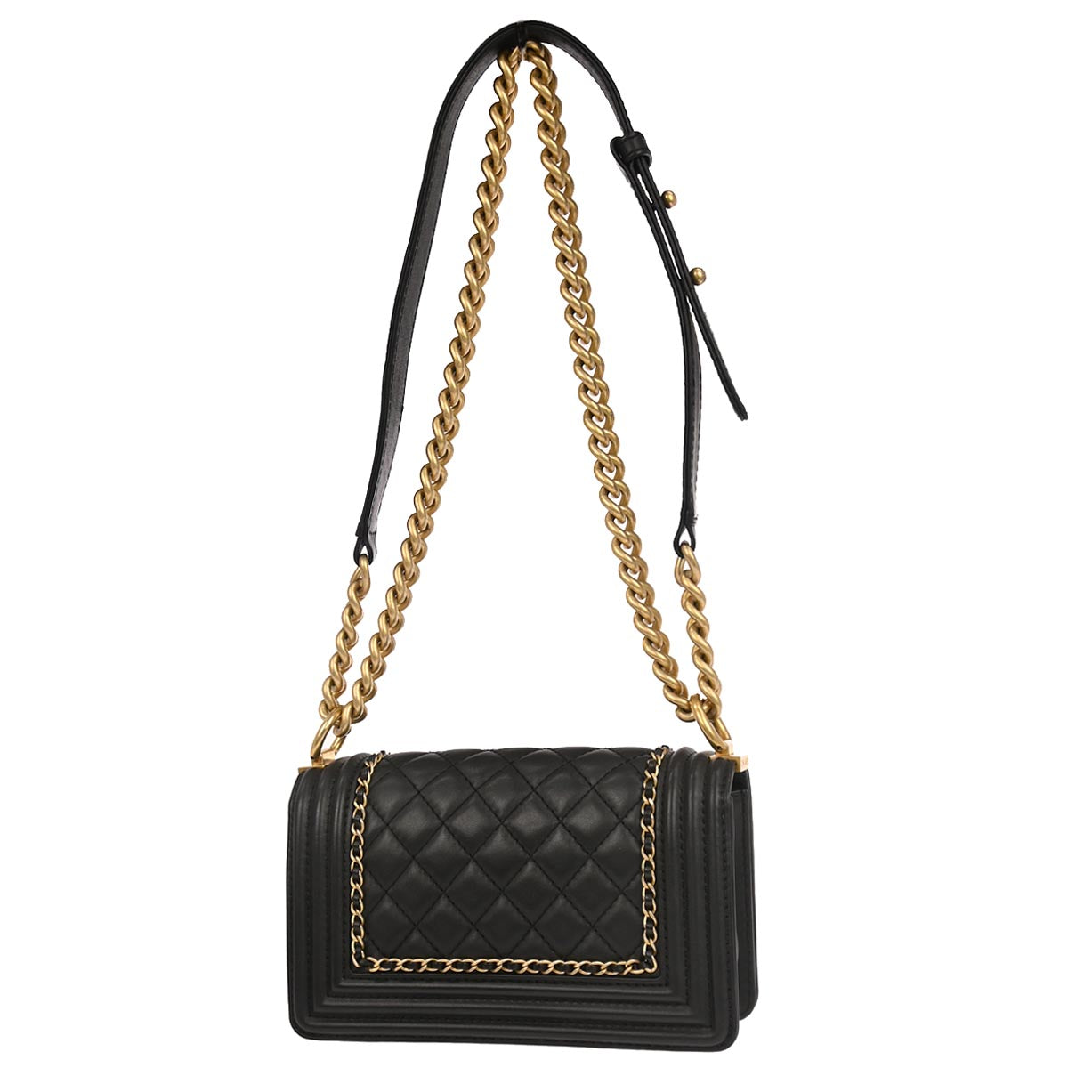 Boy Chanel 2019 Black Lambskin Small Chain Shoulder Bag
