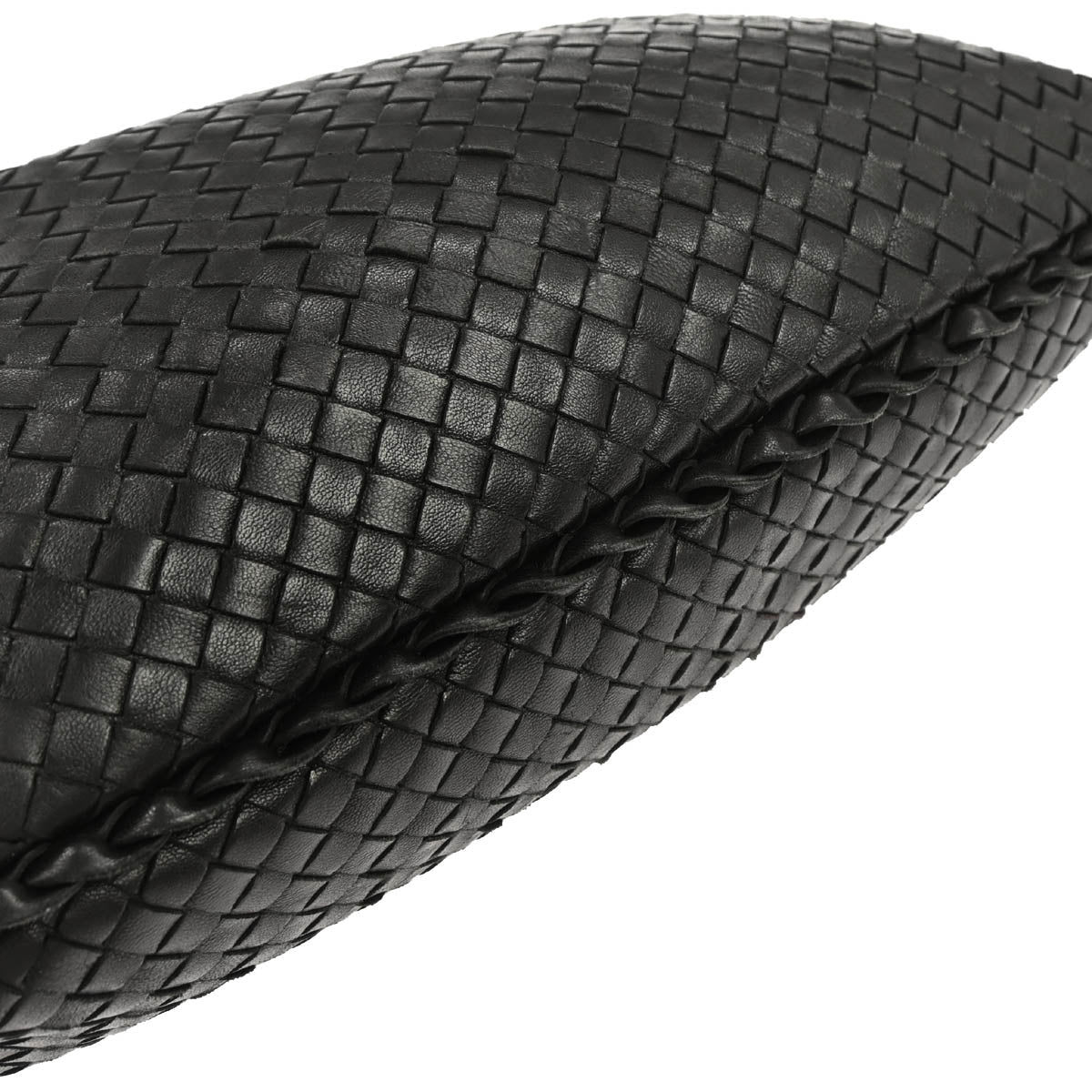 Bottega Veneta Black Lambskin Intrecciato Hobo Handbag