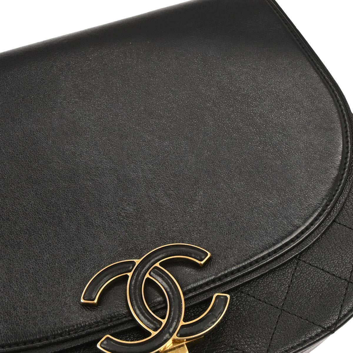 Chanel Black Calfskin Coco Curve 2way Shoulder Handbag