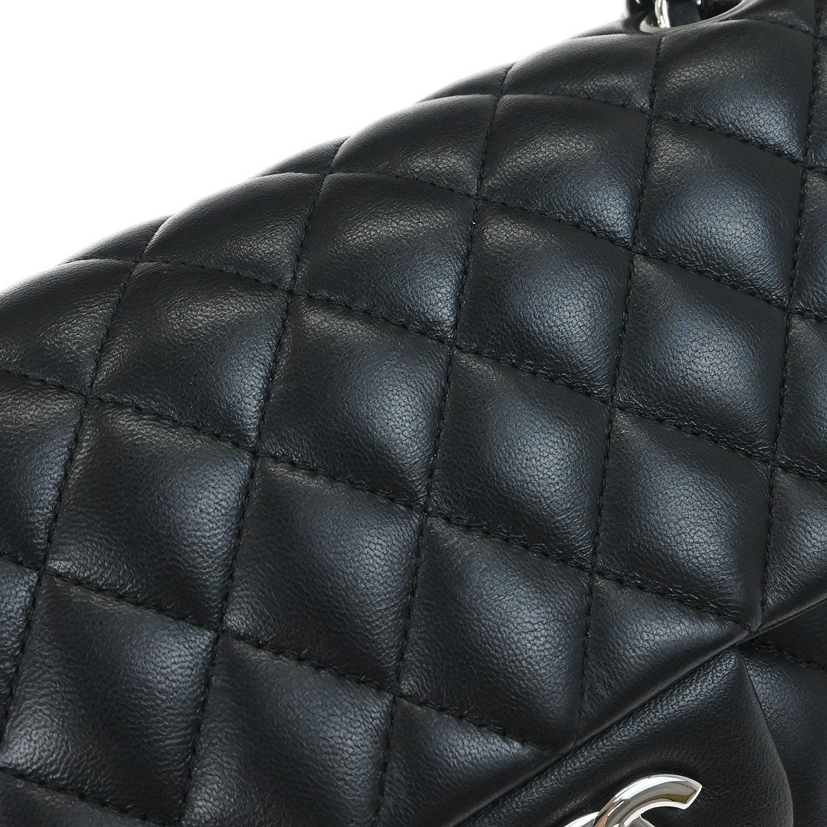 Chanel 2019 Black Lambskin Medium Classic Double Flap Shoulder Bag