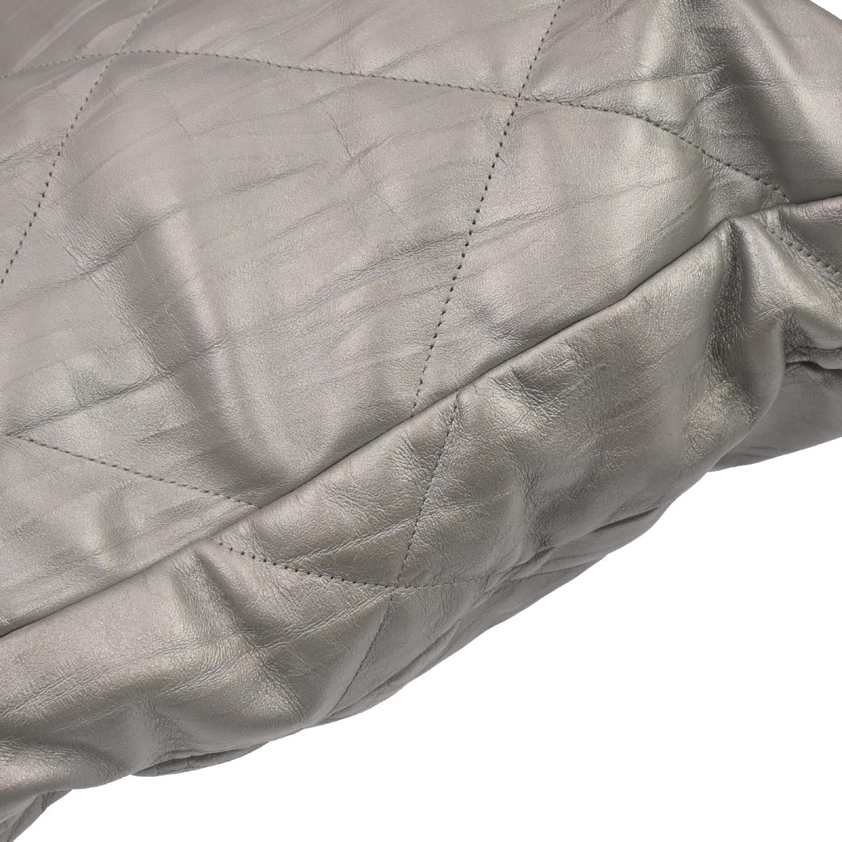 Chanel 2017-2018 Silver Calfskin Ground Control Tote Bag