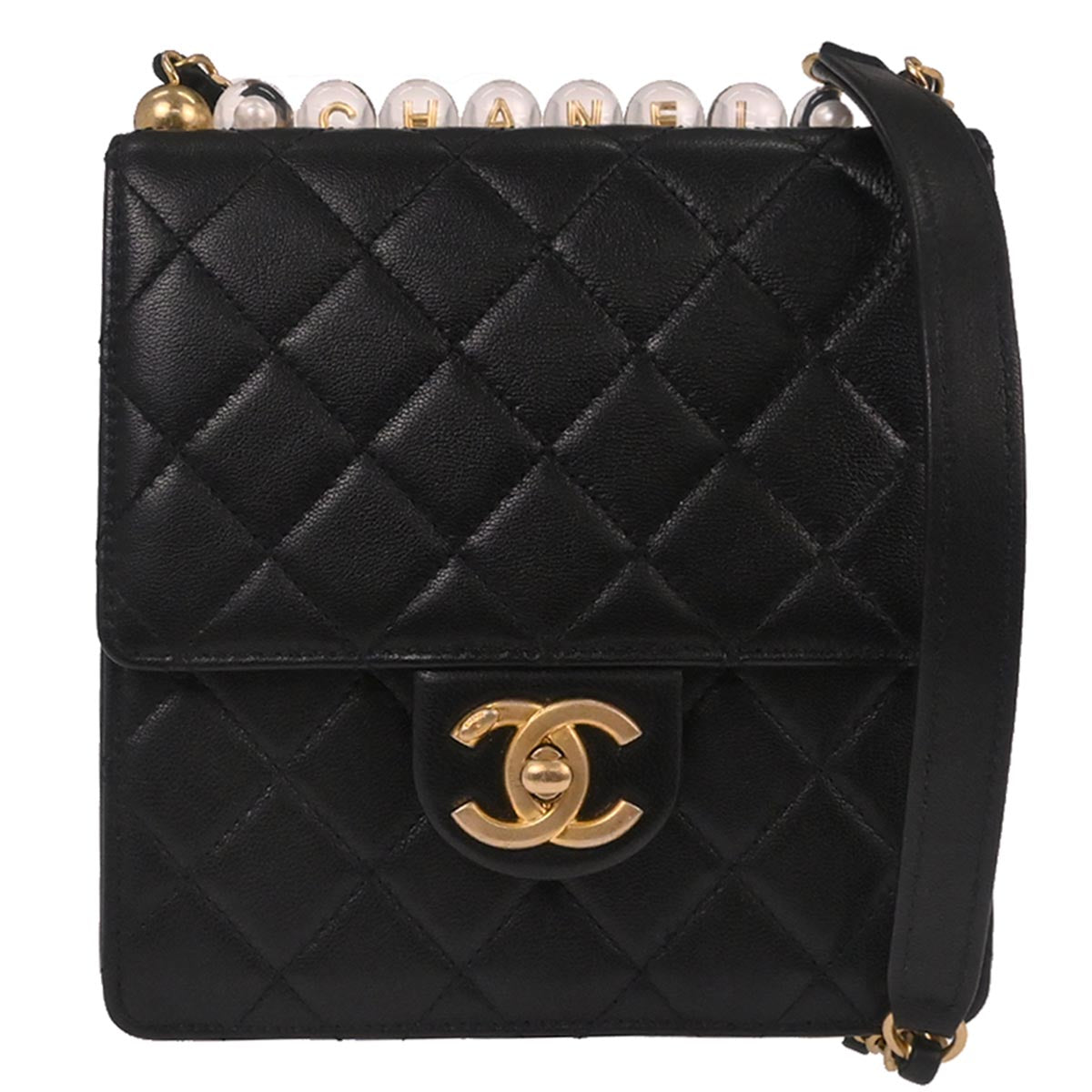 Chanel Black Lambskin Shoulder Bag