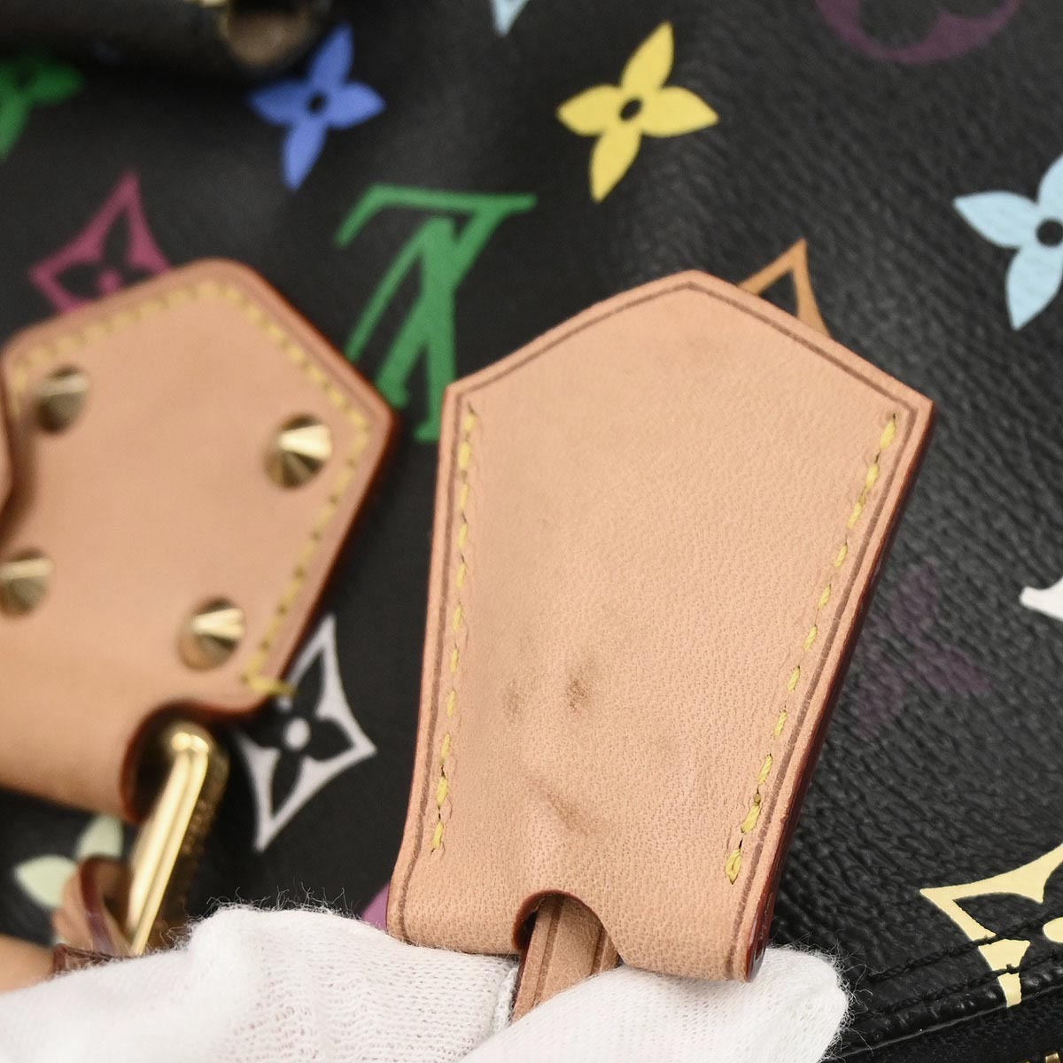 Louis Vuitton Black Monogram Multicolor Alma GM Handbag M40442