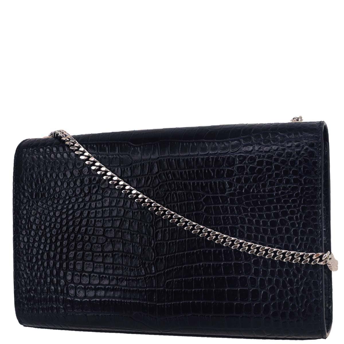 Saint Laurent Navy Embossed Leather Kate Shoulder Bag