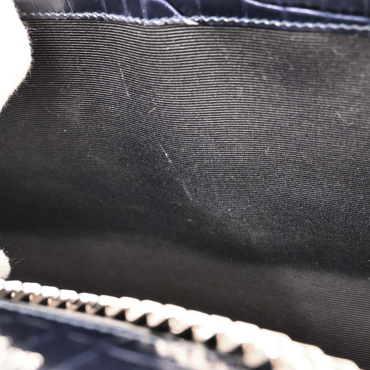 Saint Laurent Navy Embossed Leather Kate Shoulder Bag