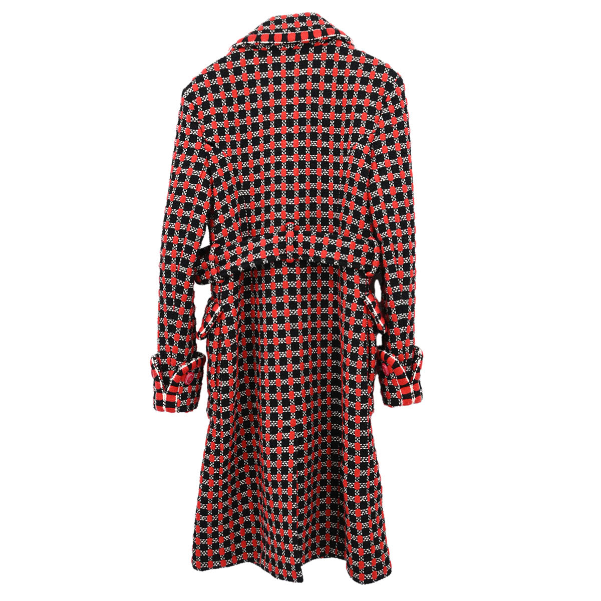 Chanel 2018 Coat Tweed Black Red #36