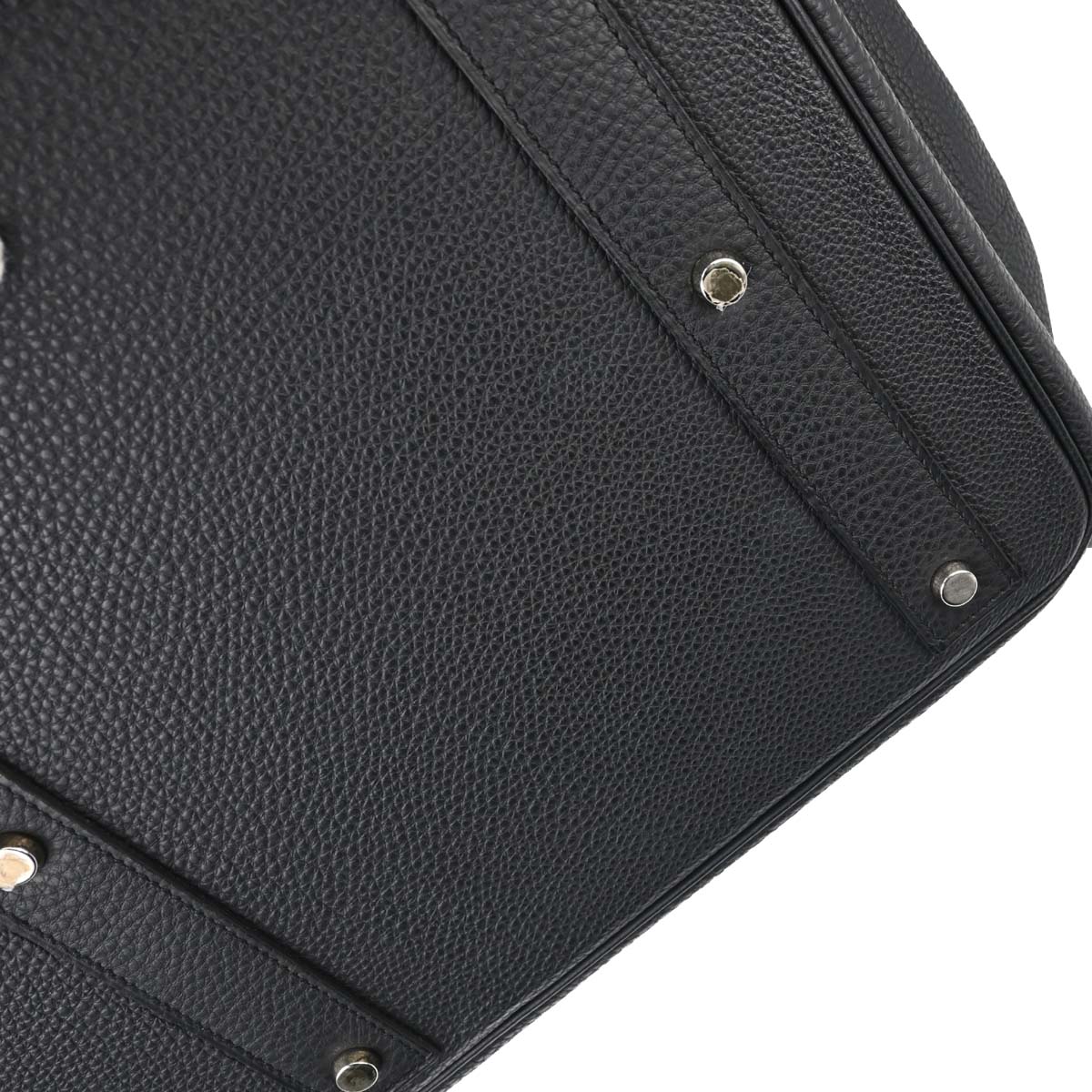 Hermes Black Togo HAC Haut a Courroies 50 Handbag