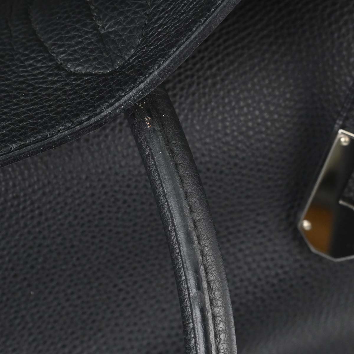 Hermes Black Togo HAC Haut a Courroies 50 Handbag