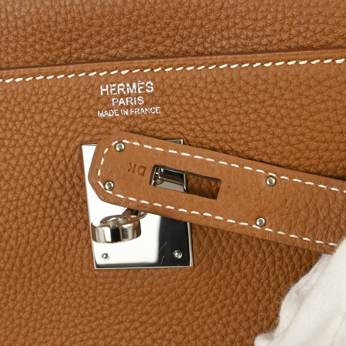 Hermes Gold Taurillon Clemence Kelly 32 Retourne 2way Shoulder Handbag