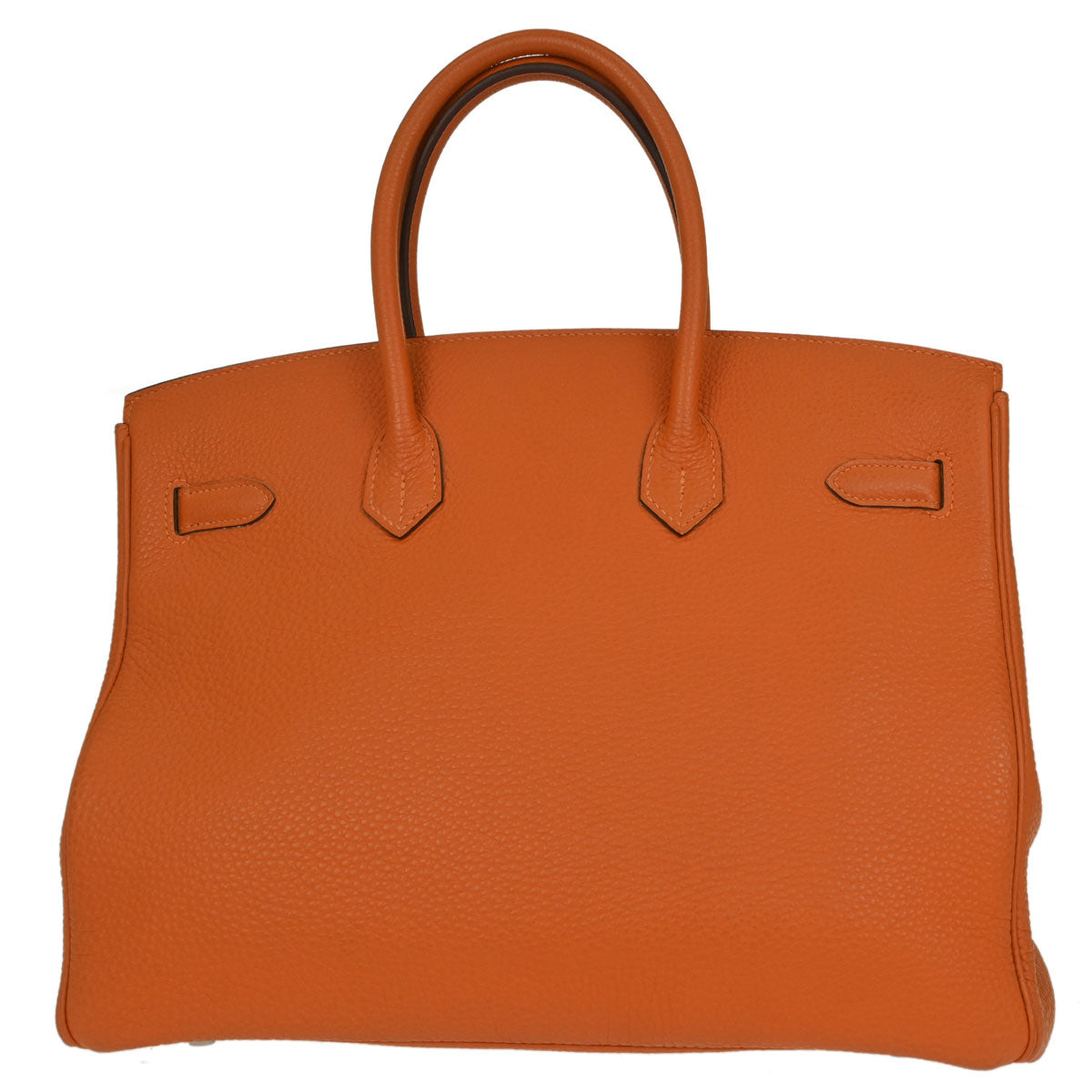 Hermes Orange Togo Birkin 35 Handbag