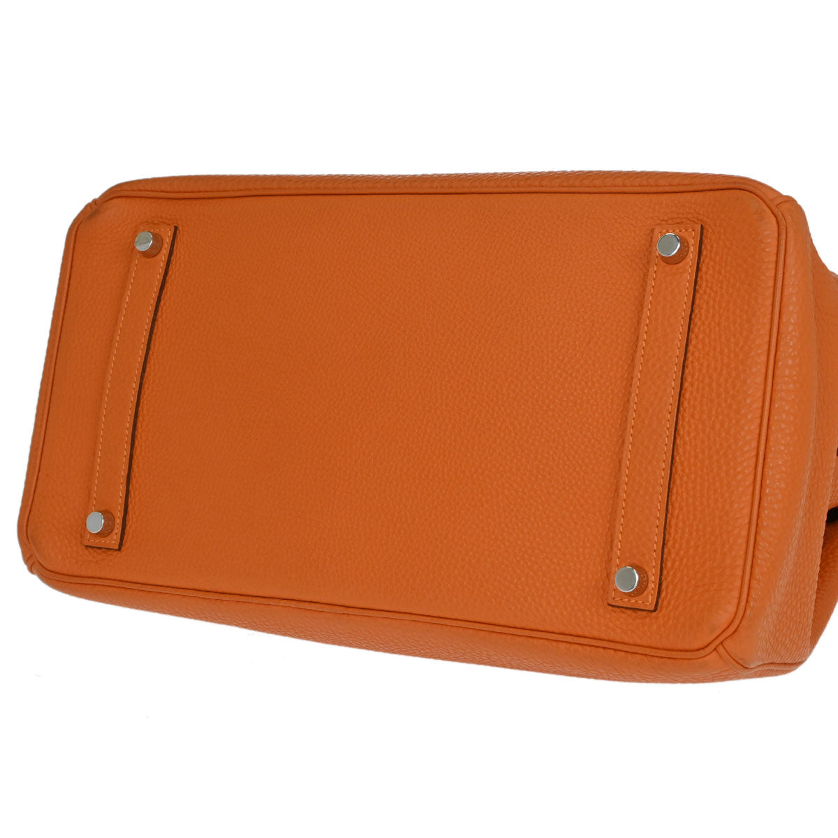 Hermes Orange Togo Birkin 35 Handbag