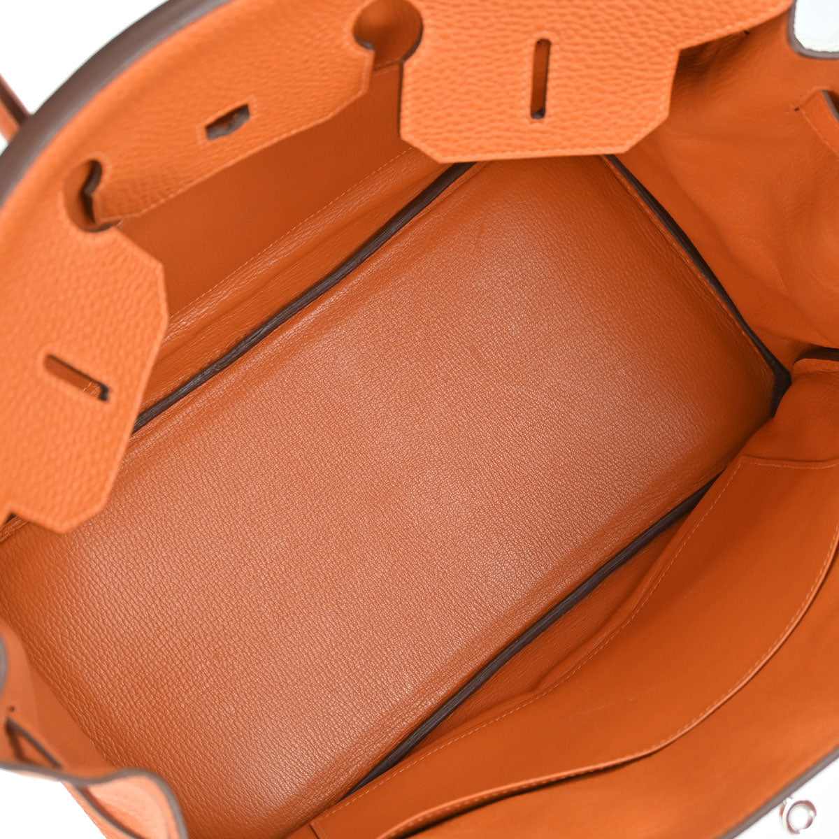 Hermes Orange Togo Birkin 35 Handbag