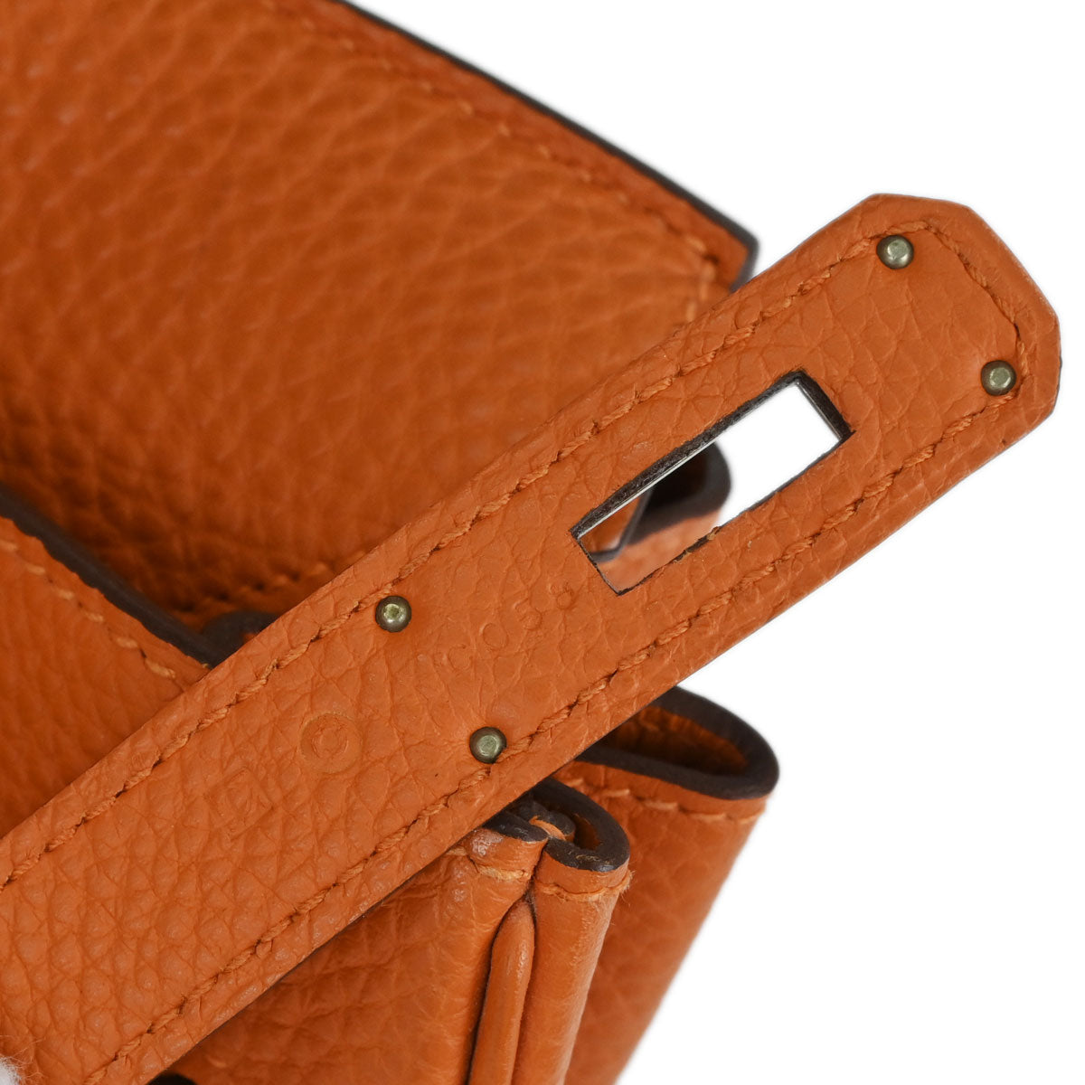 Hermes Orange Togo Birkin 35 Handbag