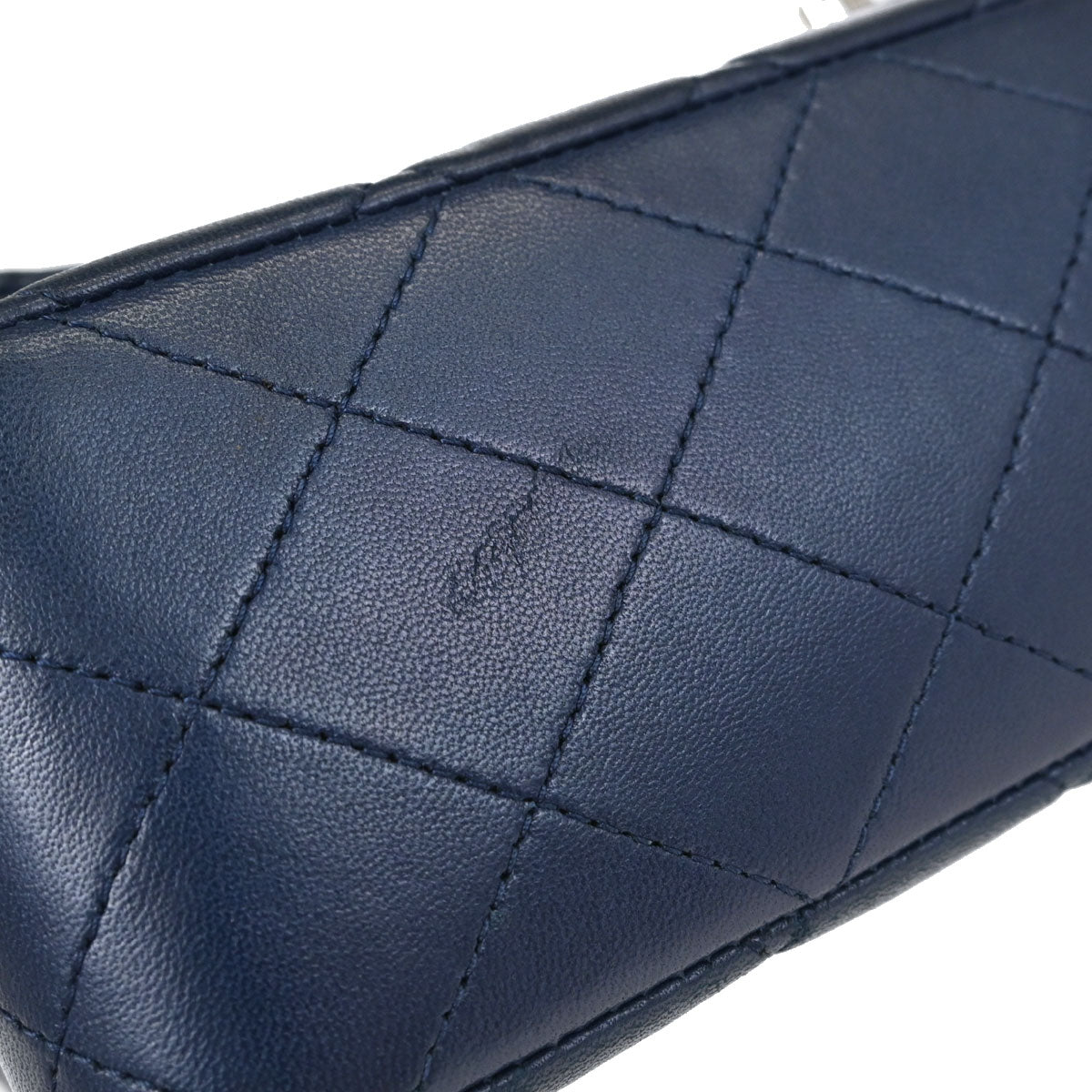 Chanel Navy Lambskin Medium Classic Double Flap Shoulder Bag