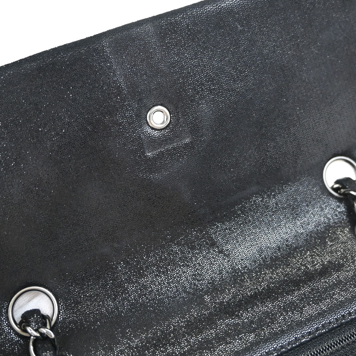 Chanel Metallic Black Calfskin Crystal CC Shoulder Bag