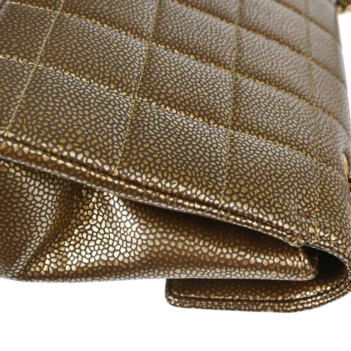 Chanel Bronze Caviar Skin Choco Bar Paris-Byzance East West Shoulder Bag