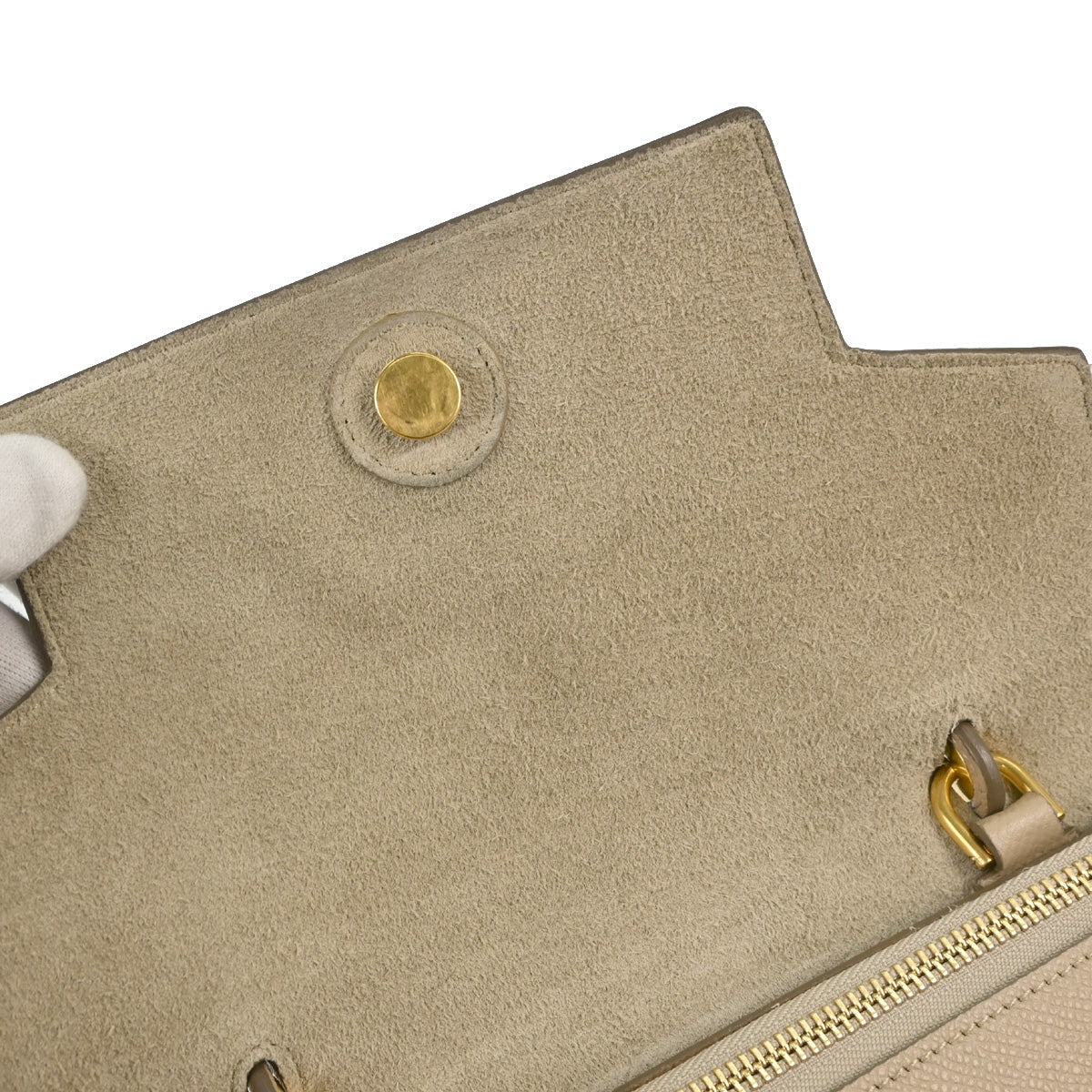 Celine Beige Calfskin Belt Bag Micro 2way Shoulder Handbag