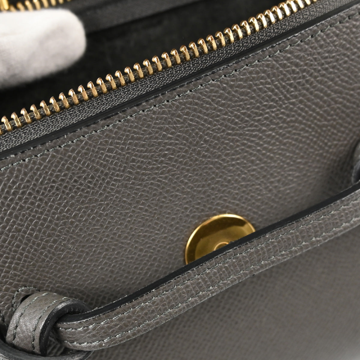 Celine Gray Calfskin Pico Belt Bag 2way Shoulder Handbag