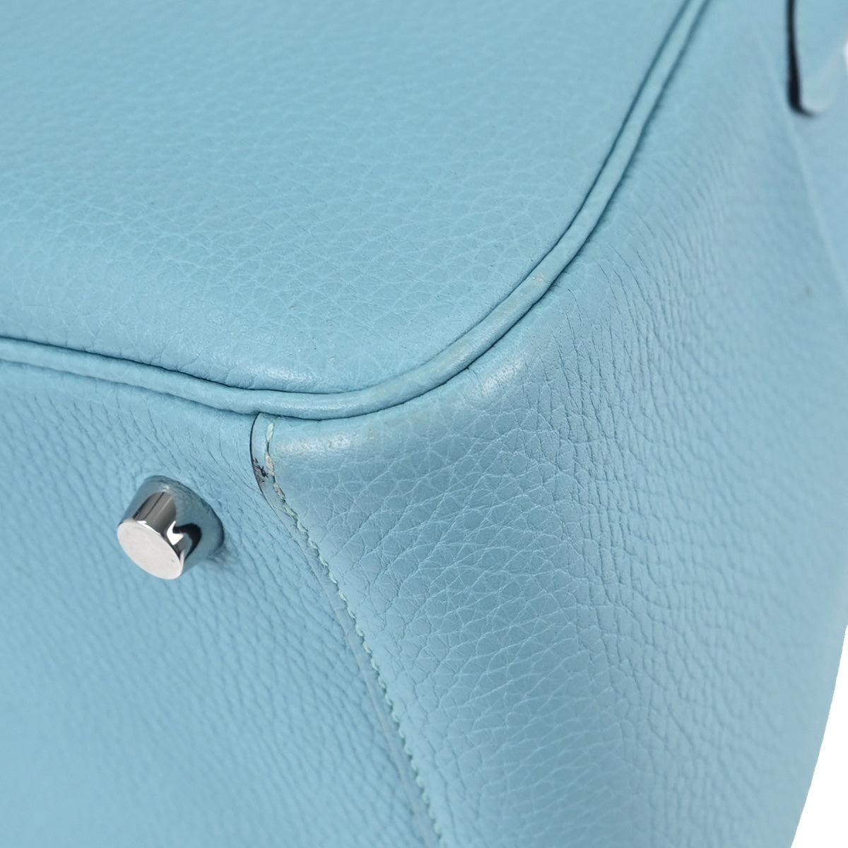 Hermes Blue Atoll Taurillon Clemence Lindy 26 Shoulder Bag