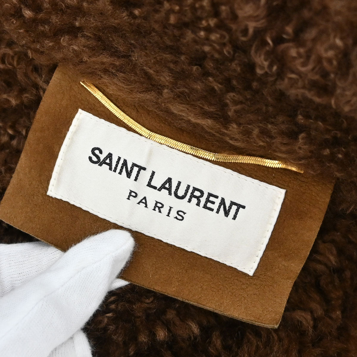 Saint Laurent 2016 Mouton Coat Brown #F36